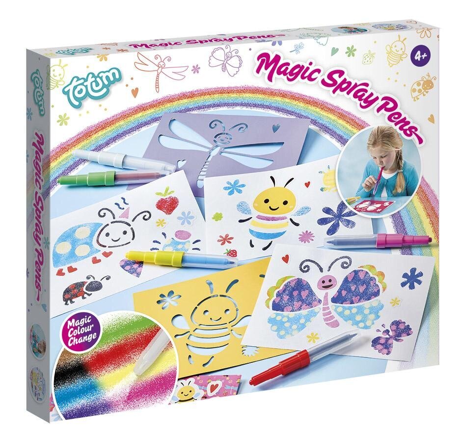 Piešimo kūrybinis rinkinys Magic Spray Pens Totum kaina ir informacija | Lavinamieji žaislai | pigu.lt