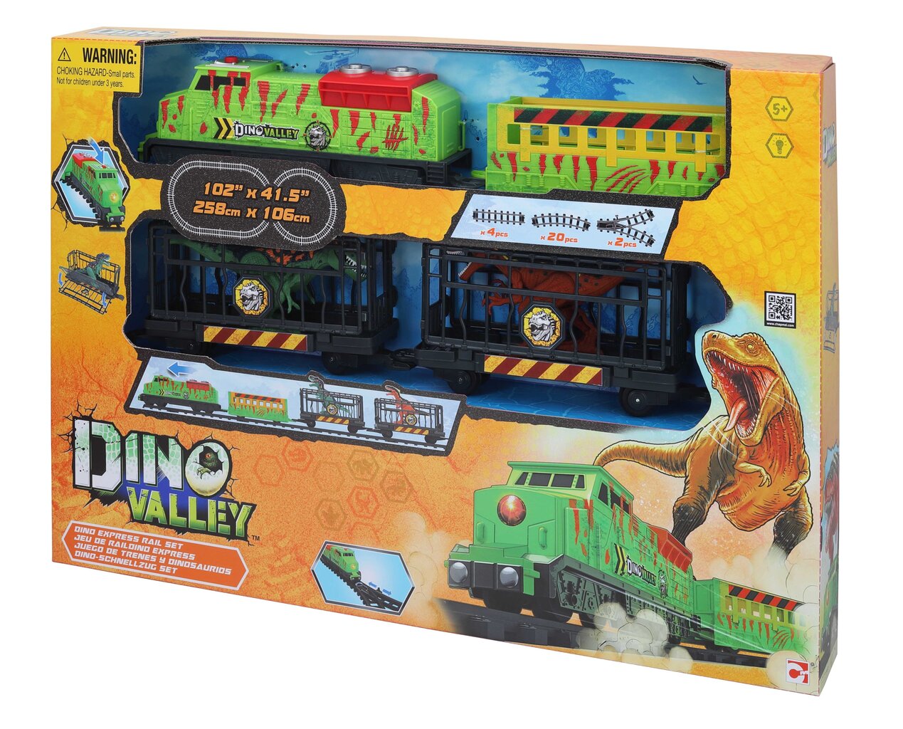 Greitojo traukinio trasa su dinozaurais Chap Mei Dino Valley, 542119 kaina ir informacija | Žaislai berniukams | pigu.lt