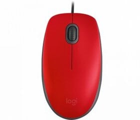 Logitech M110, raudona kaina ir informacija | Pelės | pigu.lt