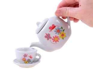 Vaikiškas keramikis arbatos servizas Spalvotos gėlytės kaina ir informacija | Žaislai mergaitėms | pigu.lt