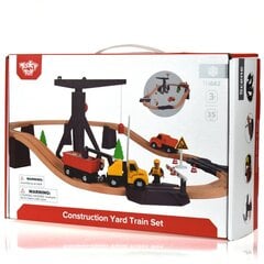 Набор деревянных железнодорожных путей, Tooky Toy цена и информация | Игрушки для мальчиков | pigu.lt