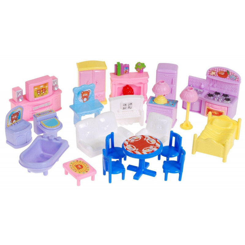 Didelis lėlių namas su baldais ir priedais kaina ir informacija | Žaislai mergaitėms | pigu.lt