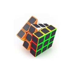 Rubiko kubas su anglies pluošto lipdukais 3x3 цена и информация | Настольные игры, головоломки | pigu.lt