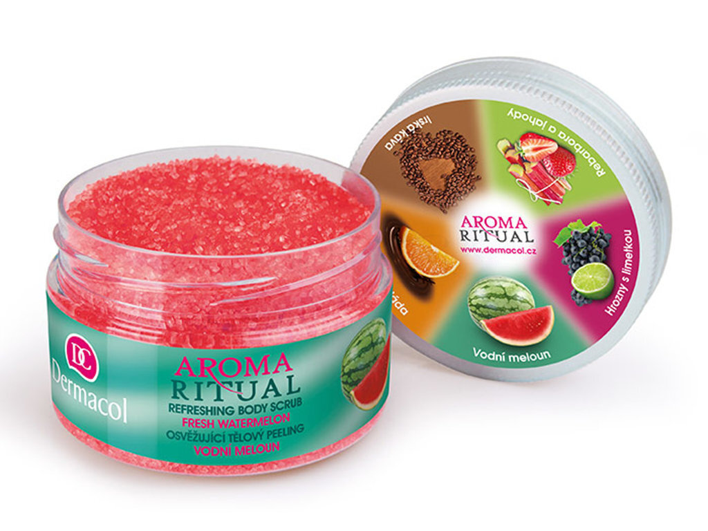 Kūno šveitiklis Dermacol Aroma Ritual Refreshing Fresh Watermelon, 200 g kaina ir informacija | Kūno šveitikliai | pigu.lt