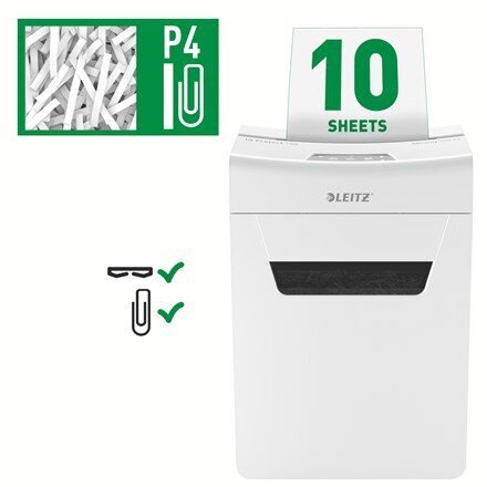 Leitz IQ Protect Premium 10X P4 kaina ir informacija | Popieriaus smulkintuvai | pigu.lt