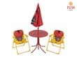 Vaikiškas lauko baldų komplektas Patio Boružėlė,raudonas kaina ir informacija | Vaikiški lauko baldai | pigu.lt