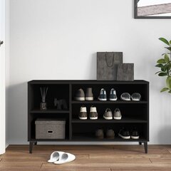Spintelė batams, Apdirbta mediena, 102x36x60cm, juoda цена и информация | Полки для обуви, банкетки | pigu.lt
