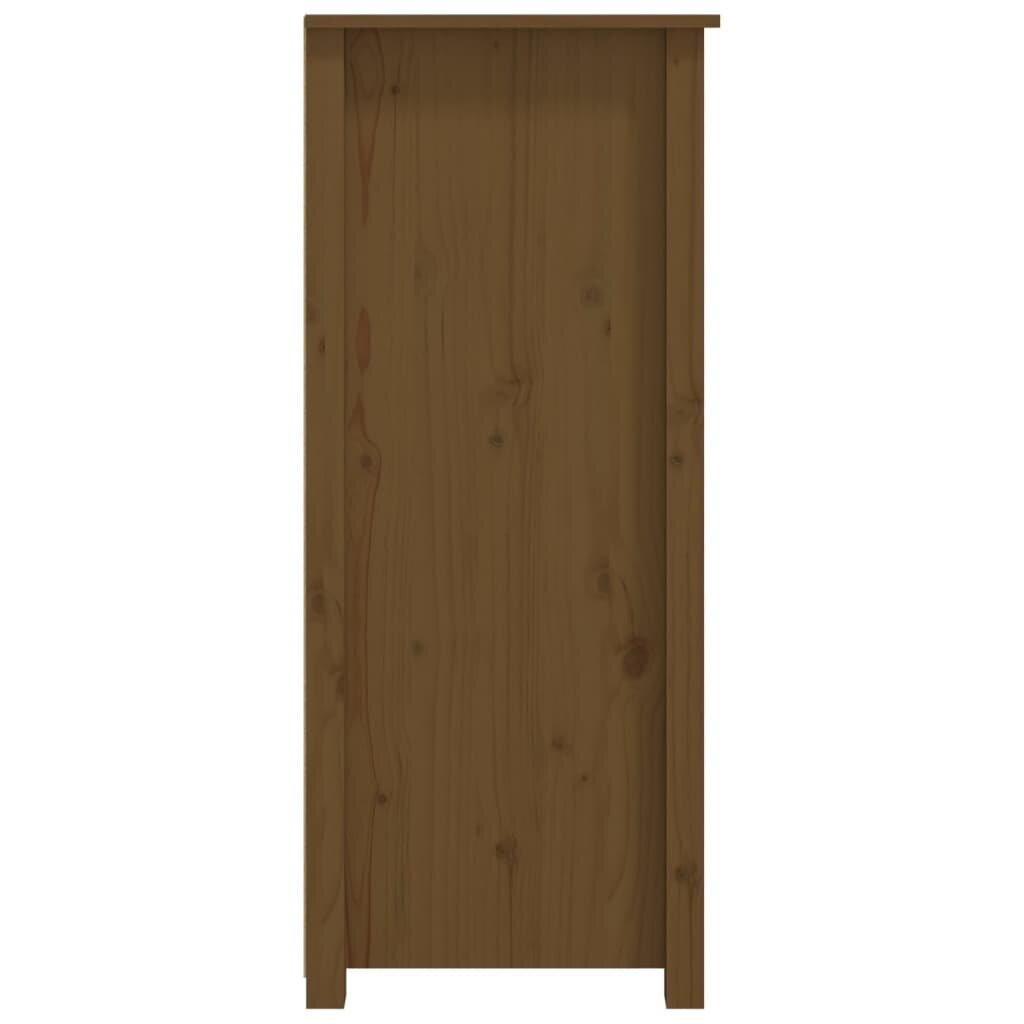 Šoninė spintelė, Pušies medienos masyvas, 83x41,5x100cm, medaus ruda kaina ir informacija | Svetainės spintelės | pigu.lt