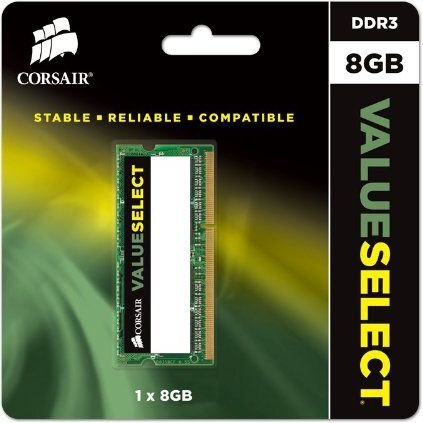 Corsair DDR3L SODIMM 8GB 1333MHz CL9 (CMSO8GX3M1C1333C9) kaina ir informacija | Operatyvioji atmintis (RAM) | pigu.lt