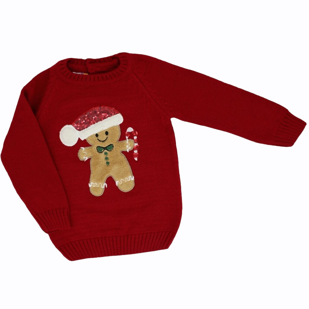 Kalėdinis megztukas su sausainiuku цена и информация | Megztiniai, bluzonai, švarkai mergaitėms | pigu.lt