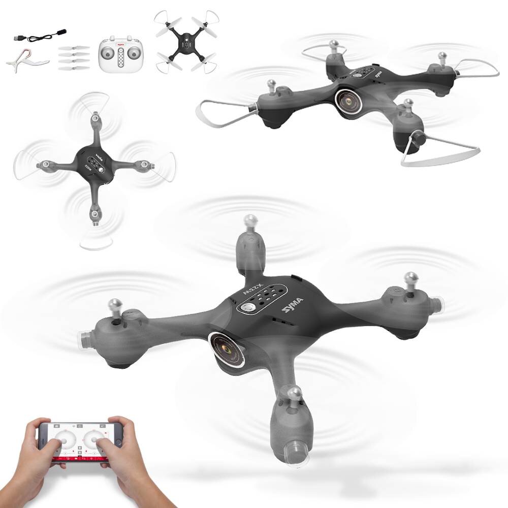 Syma dronas X23W su kamera, Juodos spalvos kaina ir informacija | Dronai | pigu.lt