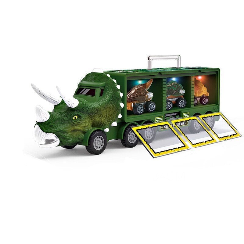 Grojantis Dino sunkvežimis - žalias цена и информация | Žaislai berniukams | pigu.lt