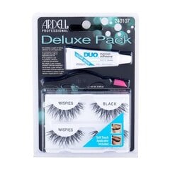 Dirbtinių blakstienų rinkinys Ardell Wispies Deluxe Pack Wispies Black False Eyelashes, 1 vnt. цена и информация | Накладные ресницы, керлеры | pigu.lt