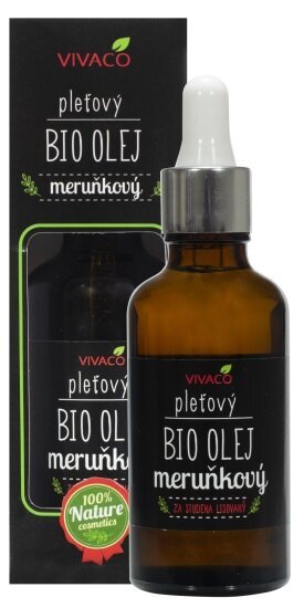 Veido aliejus Vivaco Organic Apricot Skin Oil, su abrikosų aliejumi, 50 ml kaina ir informacija | Veido aliejai, serumai | pigu.lt