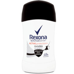 Rexona Solid Antiperspirant for Women 48H Active Protection + Invisible 40 ml 40ml цена и информация | Дезодоранты | pigu.lt