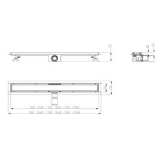 Latakas Sleek 1000mm kaina ir informacija | Dušo latakai | pigu.lt