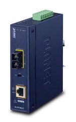 PLANET IP30 Industrial 10/100/1000BA network media converter 1000 Mbit/s Blue цена и информация | Коммутаторы (Switch) | pigu.lt