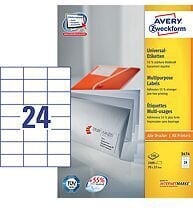 Lipnios etiketės Avery Zweckform A4, 70 x 37 mm. kaina ir informacija | Kanceliarinės prekės | pigu.lt