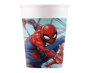 Vienkartiniai popieriniai puodeliai "Spiderman Team Up", 200 ml, 8 vnt 93468 kaina ir informacija | Vienkartiniai indai šventėms | pigu.lt