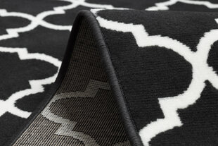 Rugsx ковровая дорожка Bcf Morad Trelis, чёрная / белая, 60 см цена и информация | Ковры | pigu.lt