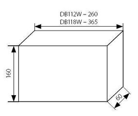 Ideal 1x18 ant paviršiaus montuojamas skirstomasis skydas DB18W kaina ir informacija | Elektros jungikliai, rozetės | pigu.lt