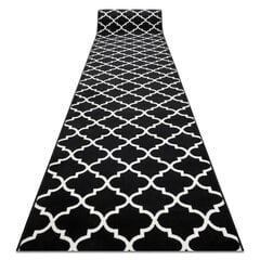 Rugsx ковровая дорожка Bcf Morad Trelis, чёрная / белая, 80 см цена и информация | Ковры | pigu.lt