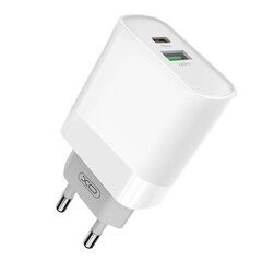 Wall Charger with + USB-C Cable XO L64 20W, QC3.0, PD (white) цена и информация | Зарядные устройства для телефонов | pigu.lt