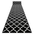 Rugsx ковровая дорожка Bcf Morad Trelis, чёрная / белая, 120 см