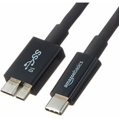Kabelis USB C Amazon Basics 0,9 m USB Type Micro-B Male kaina ir informacija | Auto reikmenys | pigu.lt