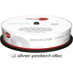 PRIMEON DVD+R 4.7GB|120Min|16x Cakebox (25 Disc) kaina ir informacija | Kompiuterių aušinimo ir kiti priedai | pigu.lt