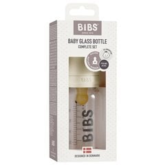 Стеклянная бутылочка для кормления Bibs, 110 мл, от 0 месяцев цена и информация | Бутылочки и аксессуары | pigu.lt
