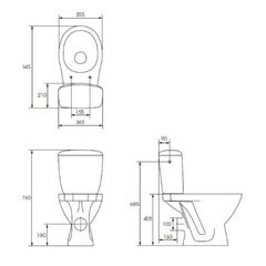 Унитаз Cersanit Compact 206 KASKADA с крышкой цена и информация | Унитазы | pigu.lt