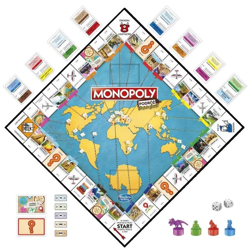 Žaidimas Monopoly. Kelionė aplink pasaulį, ENG kaina ir informacija | Stalo žaidimai, galvosūkiai | pigu.lt