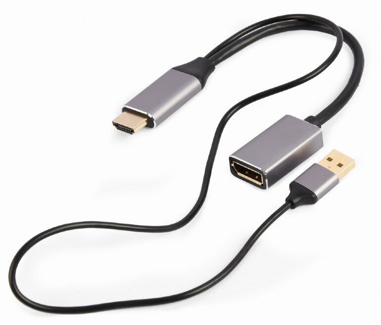 Adapteris Gembird A-HDMIM-DPF-02, DisplayPort – HDMI kaina ir informacija | Adapteriai, USB šakotuvai | pigu.lt
