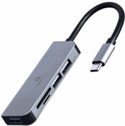 Gembird USB Type-C 3-port Card Reader kaina ir informacija | Adapteriai, USB šakotuvai | pigu.lt