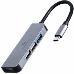 Gembird 4-port USB Type-C Hub kaina ir informacija | Adapteriai, USB šakotuvai | pigu.lt