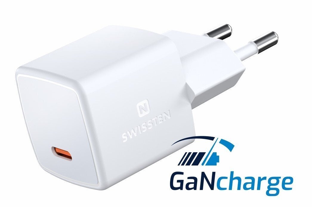 Swissten GaN Mini Travel, USB-C, 3A kaina ir informacija | Krovikliai telefonams | pigu.lt