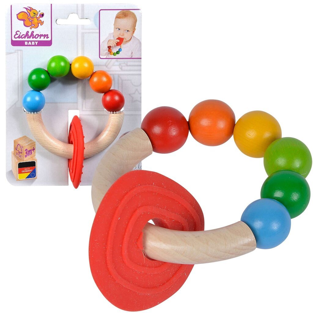 Medinis žaislas kūdikiams su kramtuku Eichhorn kaina ir informacija | Žaislai kūdikiams | pigu.lt