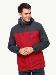 Мужская куртка JACK WOLFSKIN Taubenberg 3in1 Adrenaline Red, красная / черная цена и информация | Мужские куртки | pigu.lt