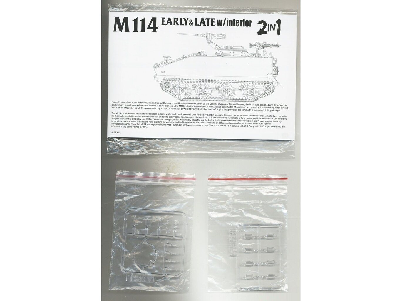 Surenkamas modelis Takom - M114 early & late type w/ interior, 1/35, 2154 kaina ir informacija | Konstruktoriai ir kaladėlės | pigu.lt