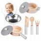 Vaikiška medinė virtuvėlė, balta kaina ir informacija | Žaislai mergaitėms | pigu.lt