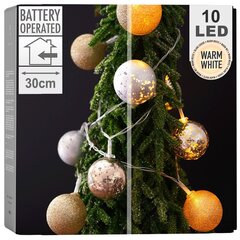 Kalėdinė girlianda Holiday, 10 LED, 30 cm kaina ir informacija | Girliandos | pigu.lt