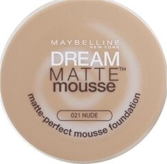 Maybelline Dream Matte Mousse Foundation макияж с матирующим эффектом 21 Nude 18 мл цена и информация | Пудры, базы под макияж | pigu.lt