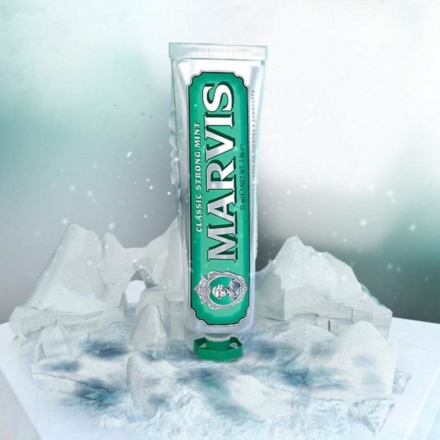 Dantų pasta Marvis Toothpaste Classic Strong Mint 25 ml kaina ir informacija | Dantų šepetėliai, pastos | pigu.lt