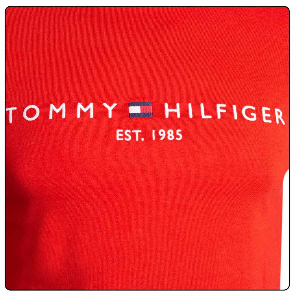 Marškinėliai vyrams Tommy Hilfiger, raudoni kaina ir informacija | Vyriški marškinėliai | pigu.lt