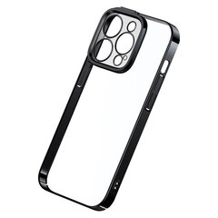 Baseus Glitter Transparent Case and Tempered Glass set for iPhone 14 Pro (black) цена и информация | Чехлы для телефонов | pigu.lt