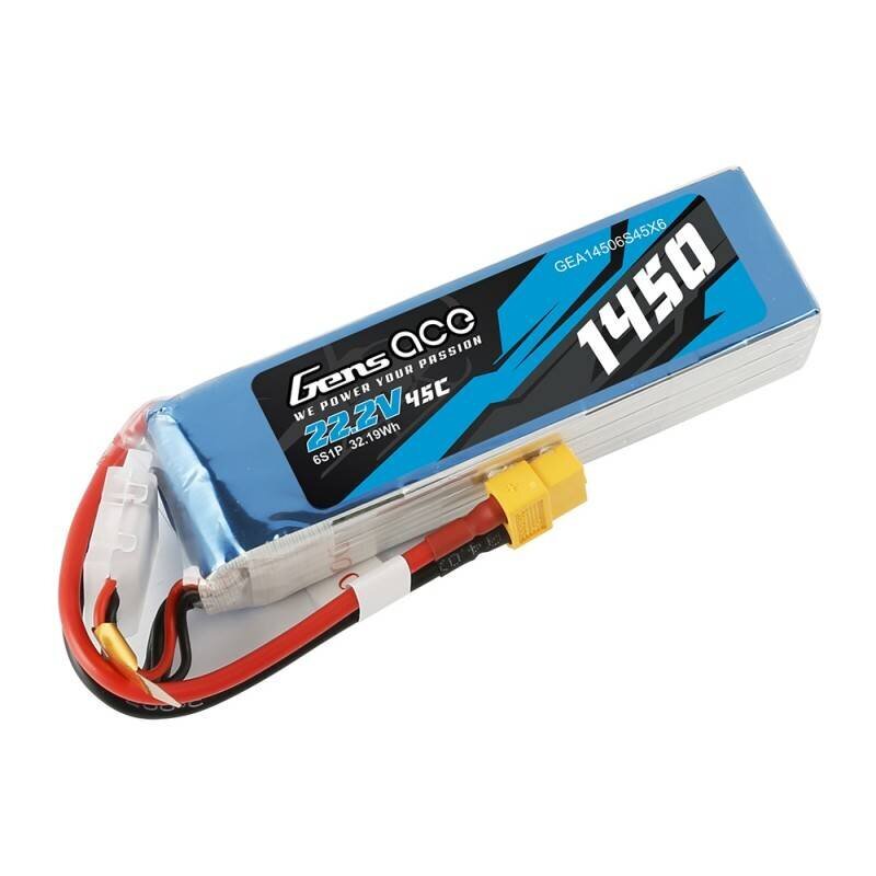 Gens Ace baterija LiPo 1450mAh 22.2V 45C 6S1P цена и информация | Akumuliatoriai | pigu.lt