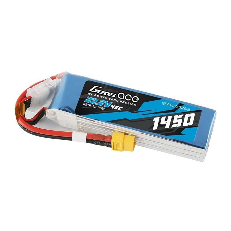 Gens Ace baterija LiPo 1450mAh 22.2V 45C 6S1P kaina ir informacija | Akumuliatoriai | pigu.lt