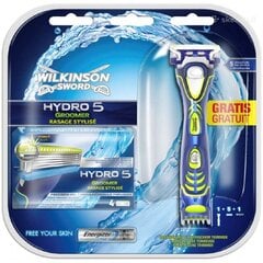 Skutimosi rinkinys Wilkinson Sword - Hydro 5 Groomer 4in1 + peiliukai 4vnt. цена и информация | Косметика и средства для бритья | pigu.lt