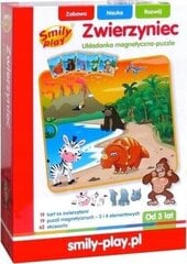 Magnetinė dėlionė Smily Play Gyvūnai, 62 d. kaina ir informacija | Dėlionės (puzzle) | pigu.lt